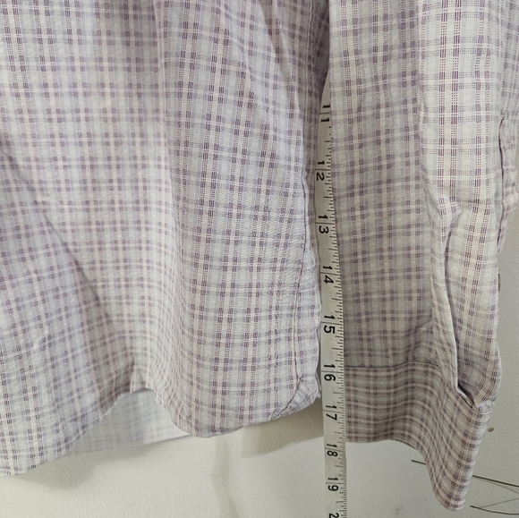 Kenneth Cole Reaction Blue And Purple Plaid Button Down Shirt! - Picture 6 of 6